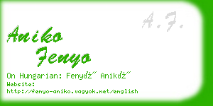 aniko fenyo business card